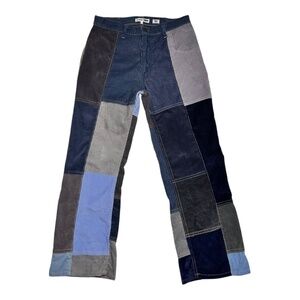 Re/Done x Levi’s Corduroy Patchwork Pant 70's Loose Flare Indigo Size 29